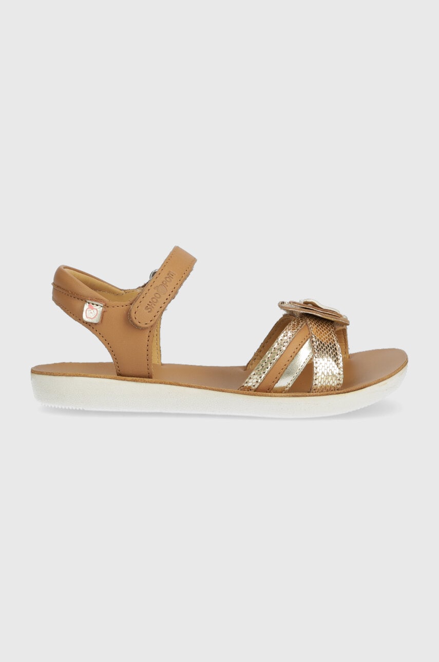 Shoo Pom sandale din piele pentru copii culoarea maro Shoo Pom sandale din piele pentru copii culoarea maro
