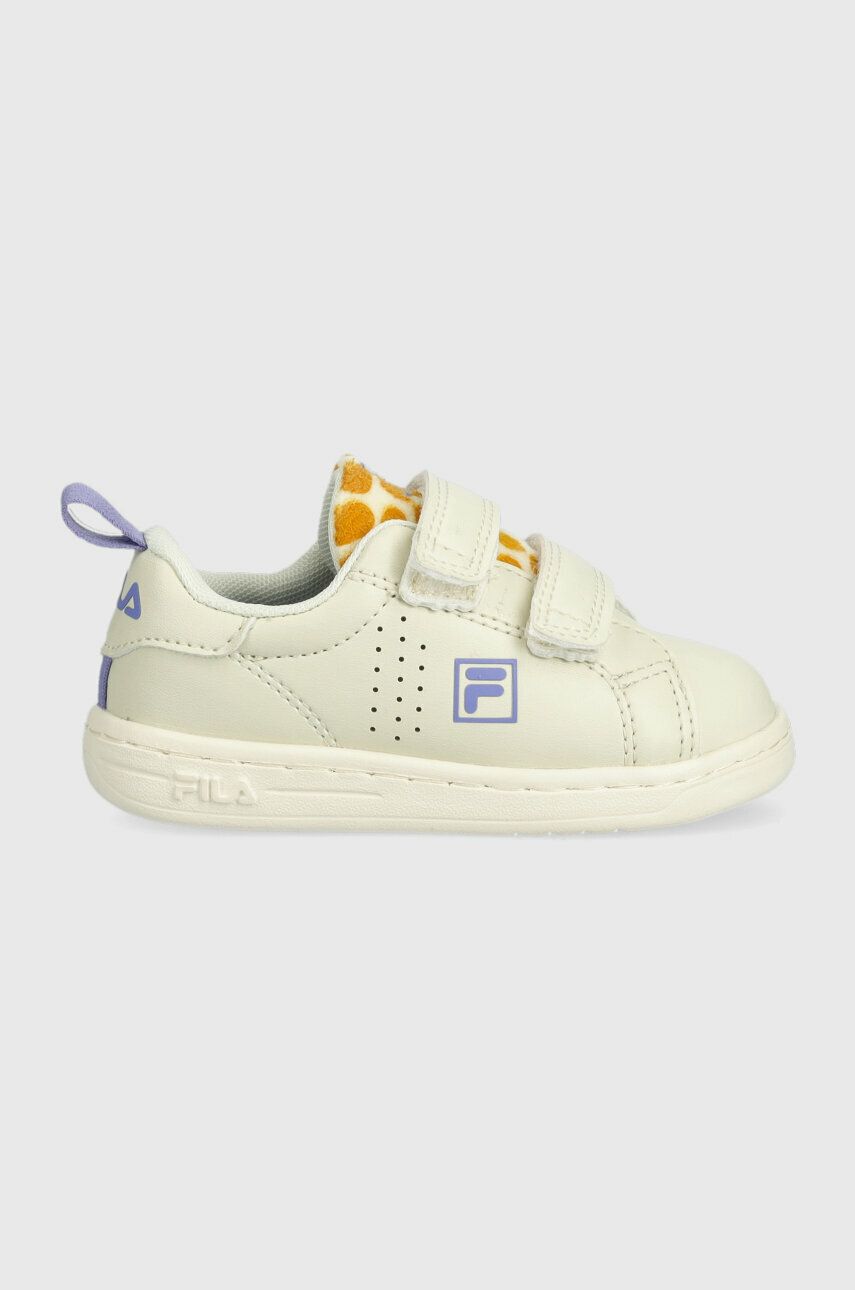 Levně Dětské sneakers boty Fila FFK0114 CROSSCOURT 2 NT A velcro béžová barva, China