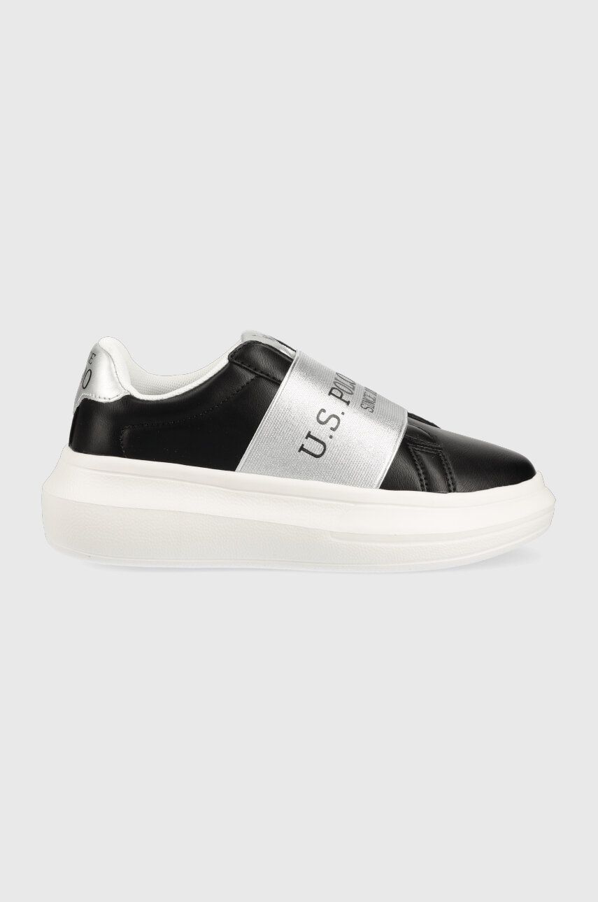 Dětské sneakers boty U. S. Polo Assn. černá barva - černá -  Svršek: Umělá hmota Vnitřek: T