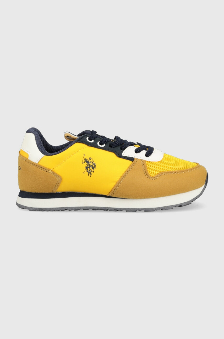 Levně Dětské sneakers boty U.S. Polo Assn. žlutá barva