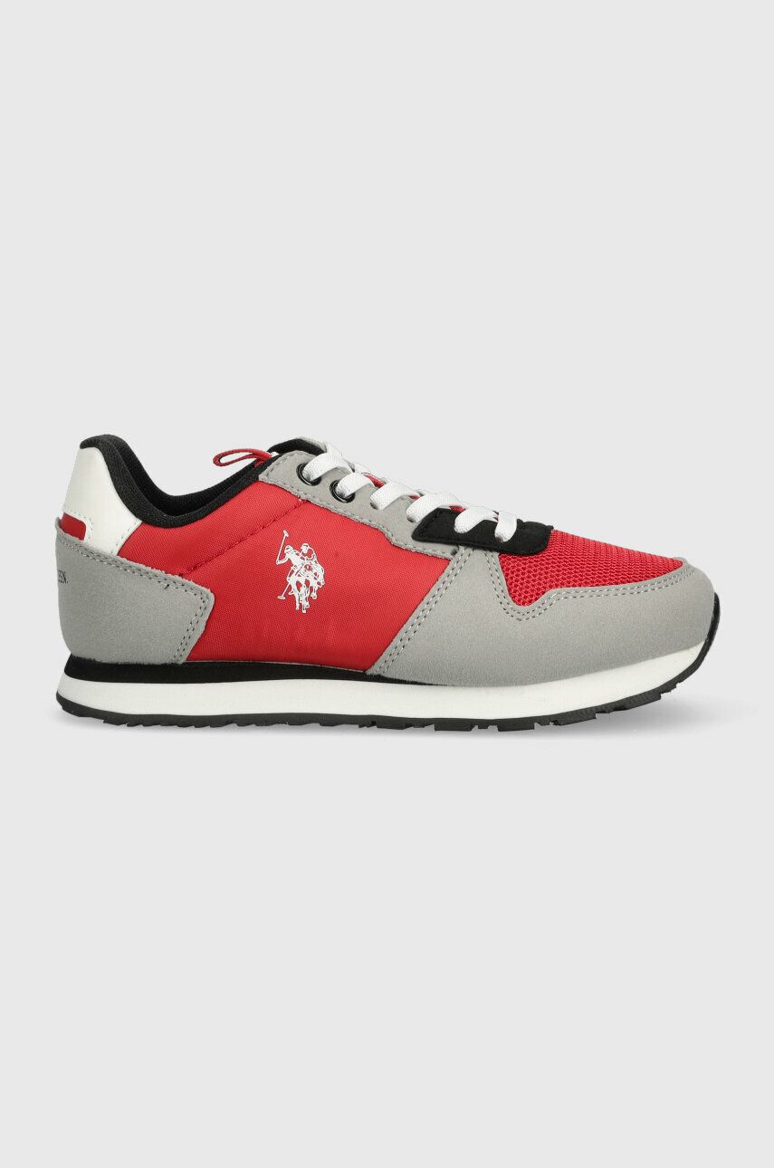 Dětské sneakers boty U. S. Polo Assn. červená barva - červená -  Svršek: Umělá hmota
