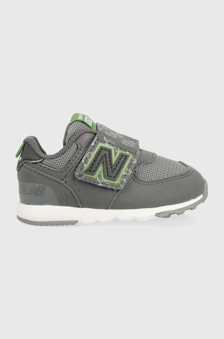 Dětské sneakers boty New Balance NBNW574 šedá barva - šedá -  Svršek: Umělá hmota