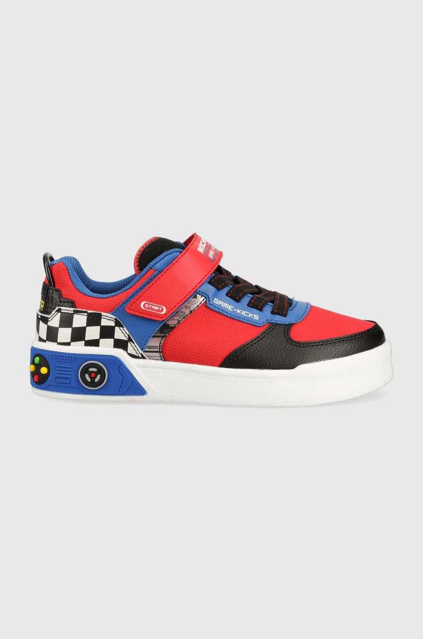 Levně Dětské sneakers boty Skechers Game Court červená barva
