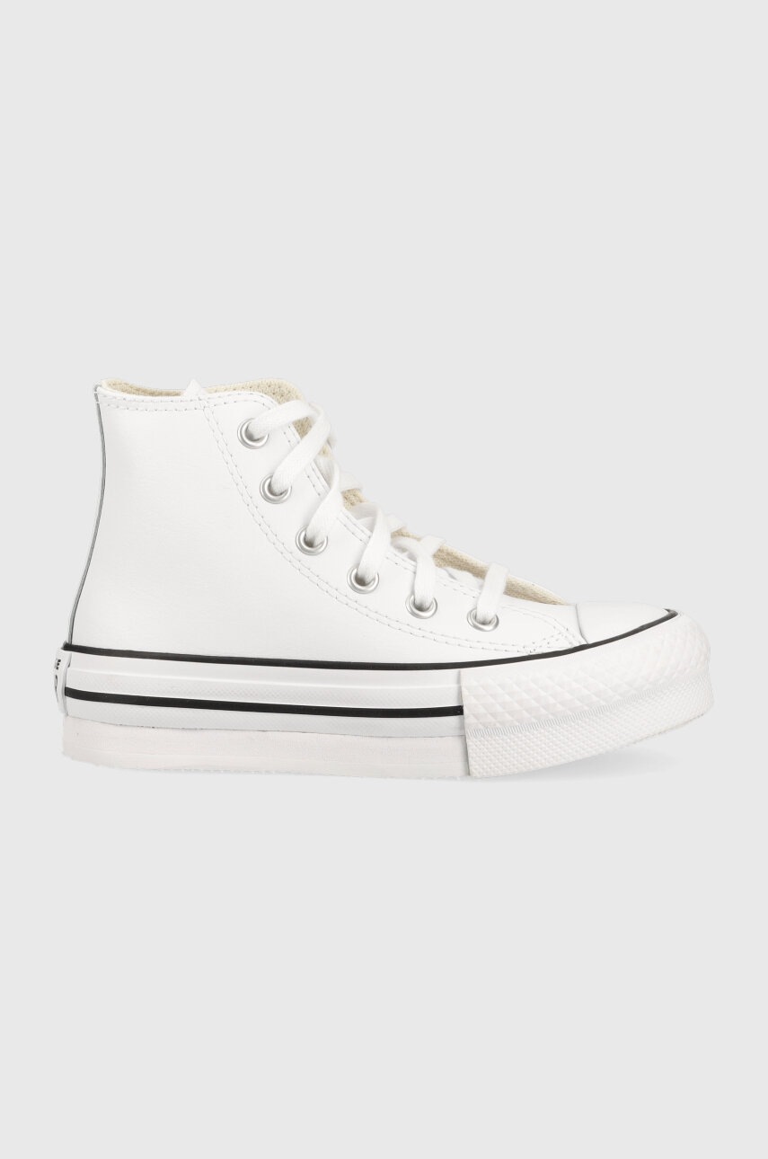 

Детски кожени кецове Converse CON OBUWIE A01016C EVA LIFT в бяло, Бял