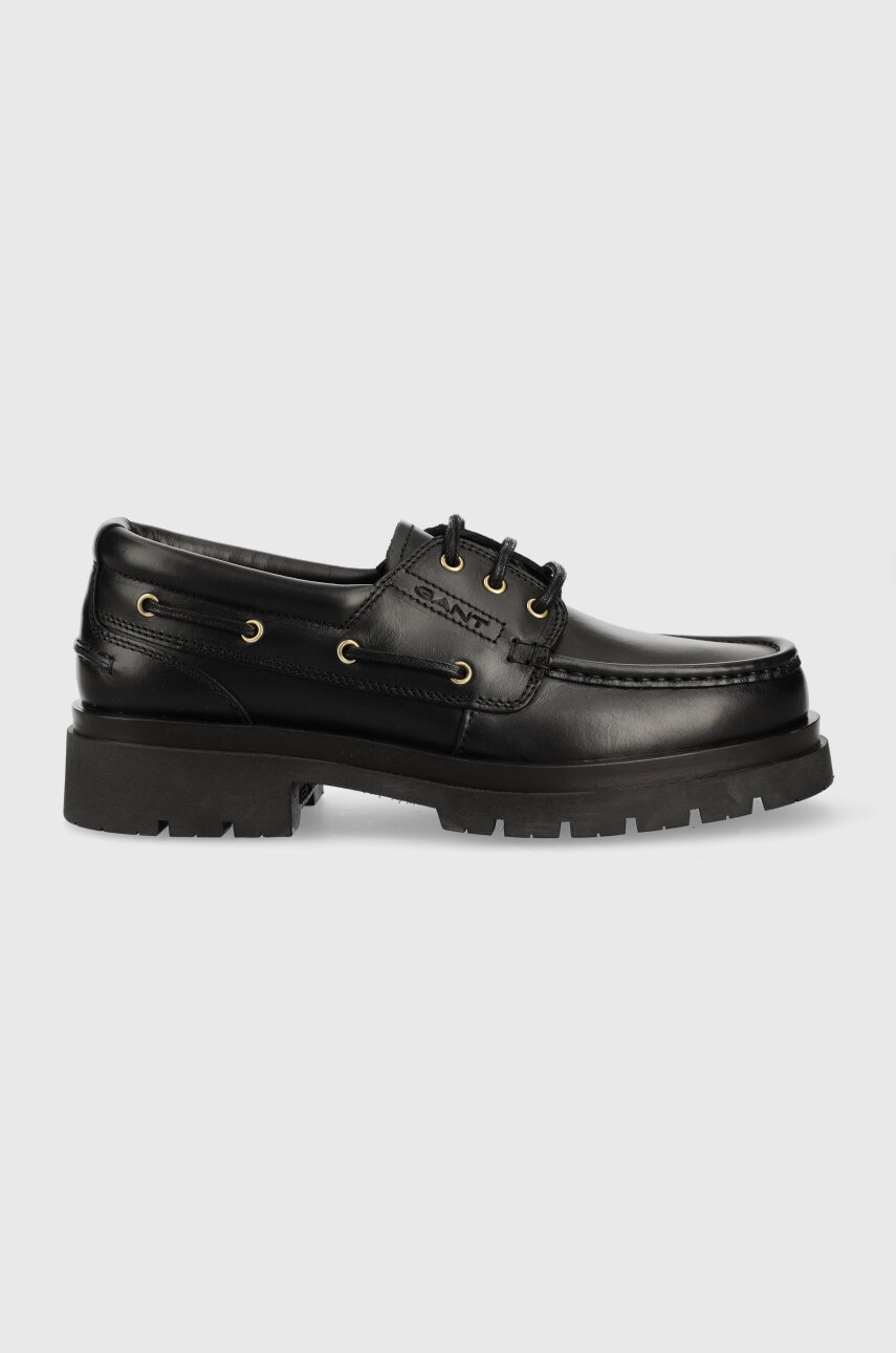 Gant Mocasini De Piele Zeamee Barbati, Culoarea Negru