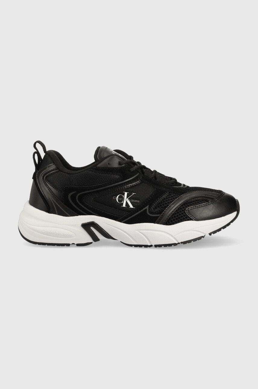 Sneakers boty Calvin Klein Jeans černá barva - černá - Svršek: Textilní materiál