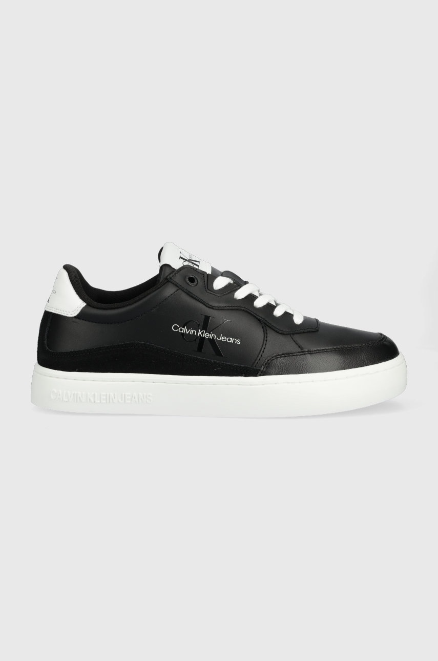 

Кожени маратонки Calvin Klein Jeans Classic Cupsole Lth-su Mono в черно, Черен