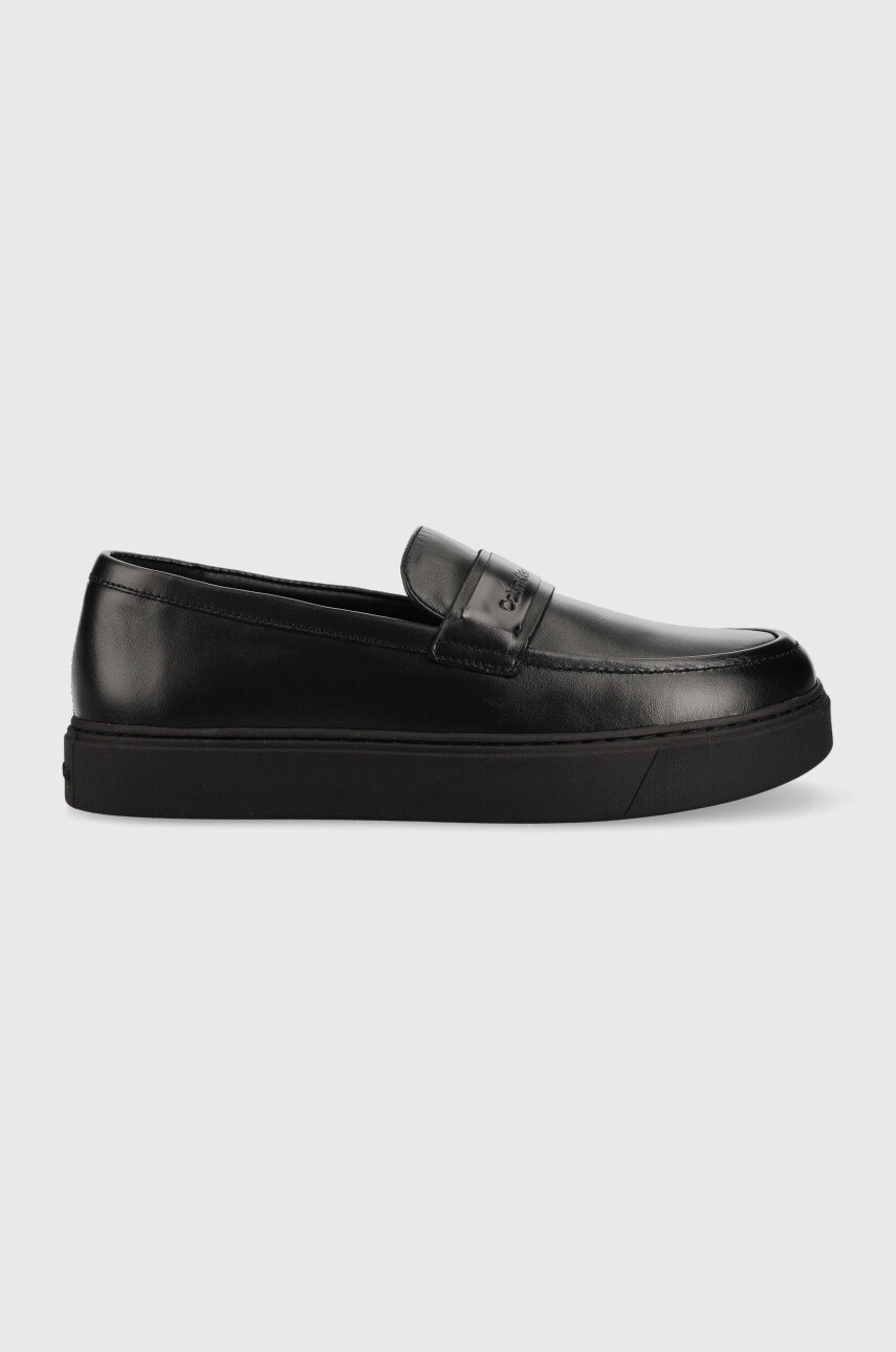 

Кожени мокасини Calvin Klein HM0HM00990 LOW TOP MOC HYBRID LTH в черно, Черен
