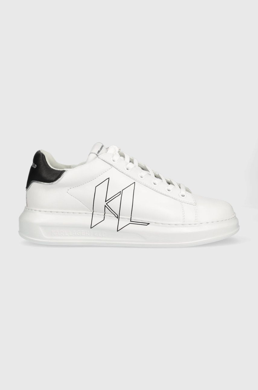 Karl Lagerfeld sneakers din piele KAPRI MENS culoarea alb KL52511
