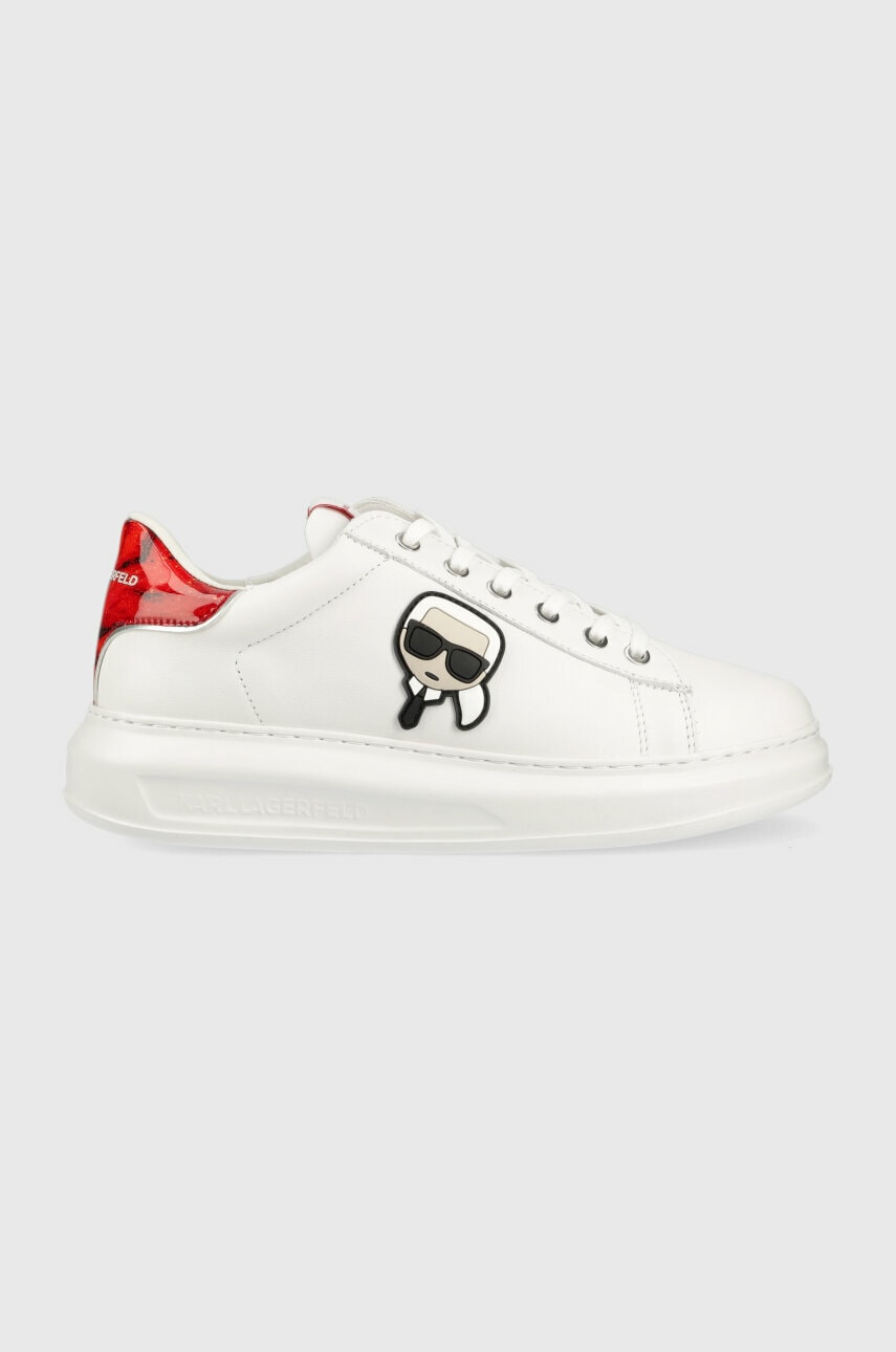 Karl lagerfeld sneakers din piele kl52533 kapri mens culoarea alb