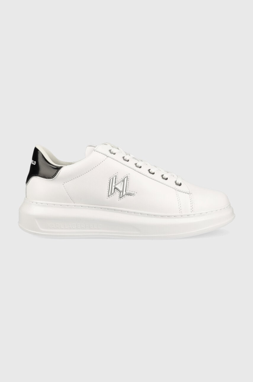 Karl lagerfeld sneakers din piele kl52536 kapri mens culoarea alb