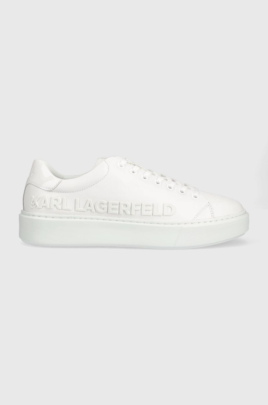Karl Lagerfeld Sneakers Din Piele Maxi Kup Culoarea Alb Kl52225