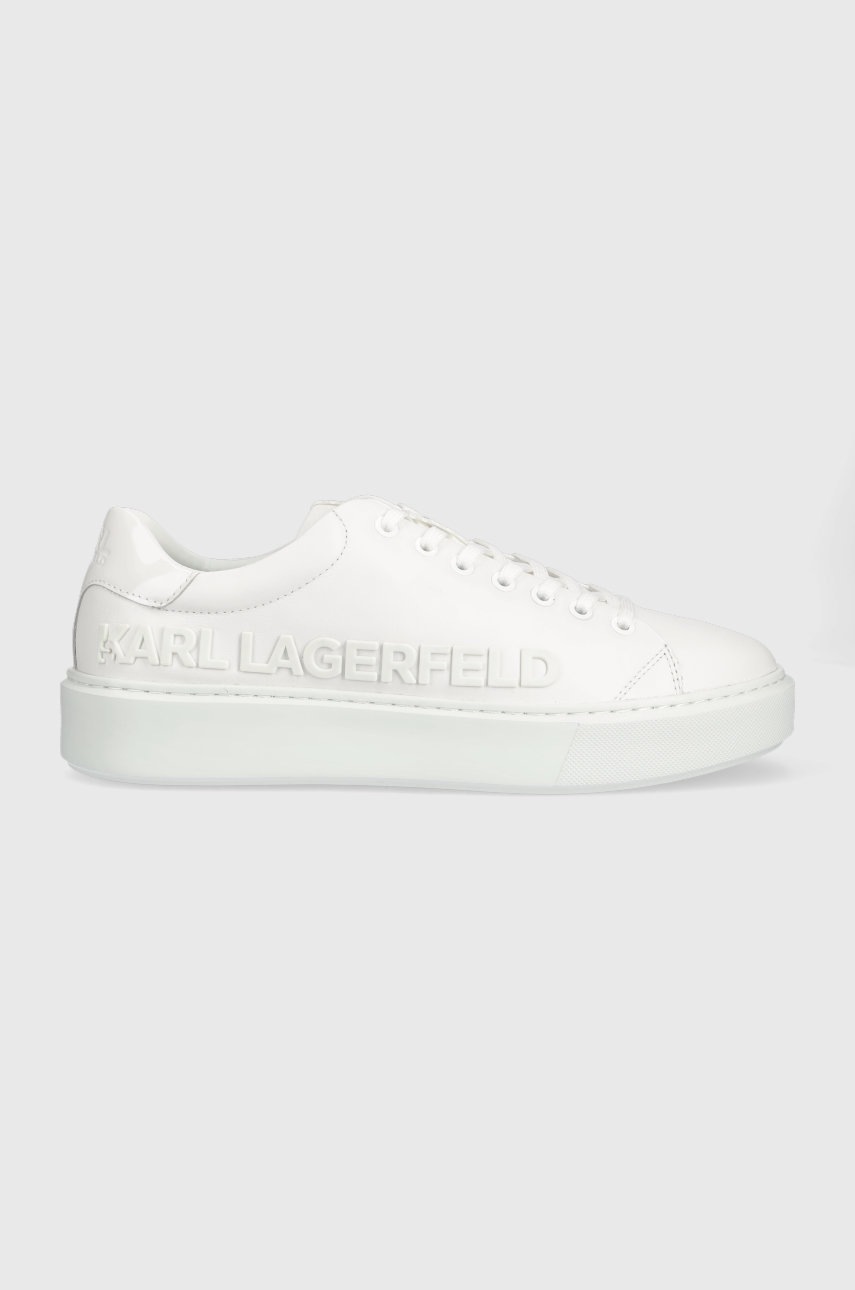 Karl Lagerfeld sneakers din piele MAXI KUP culoarea alb KL52225