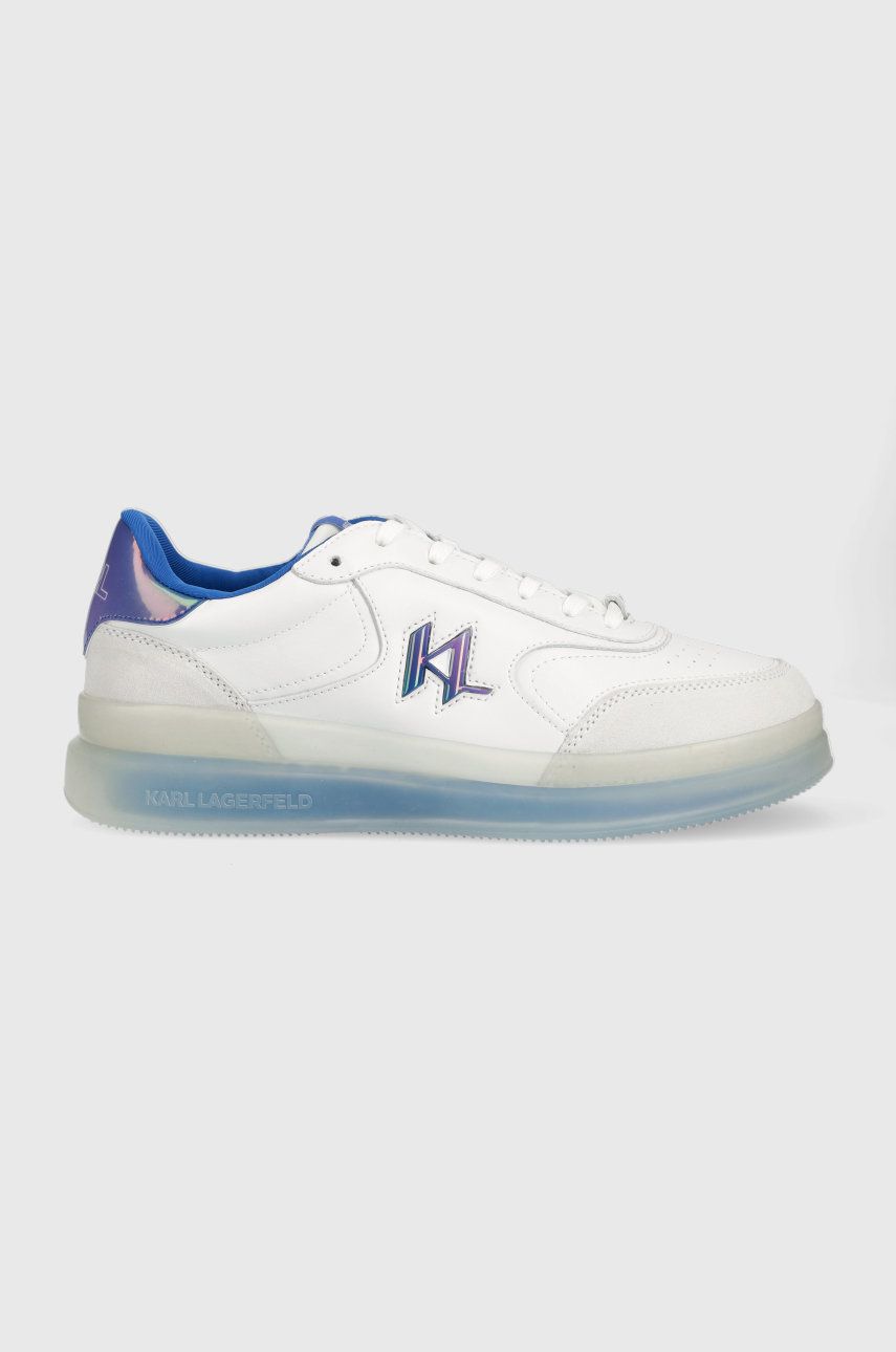 Kožené sneakers boty Karl Lagerfeld Kl53426 Brink bílá barva - bílá -  Svršek: Přírodní kůže