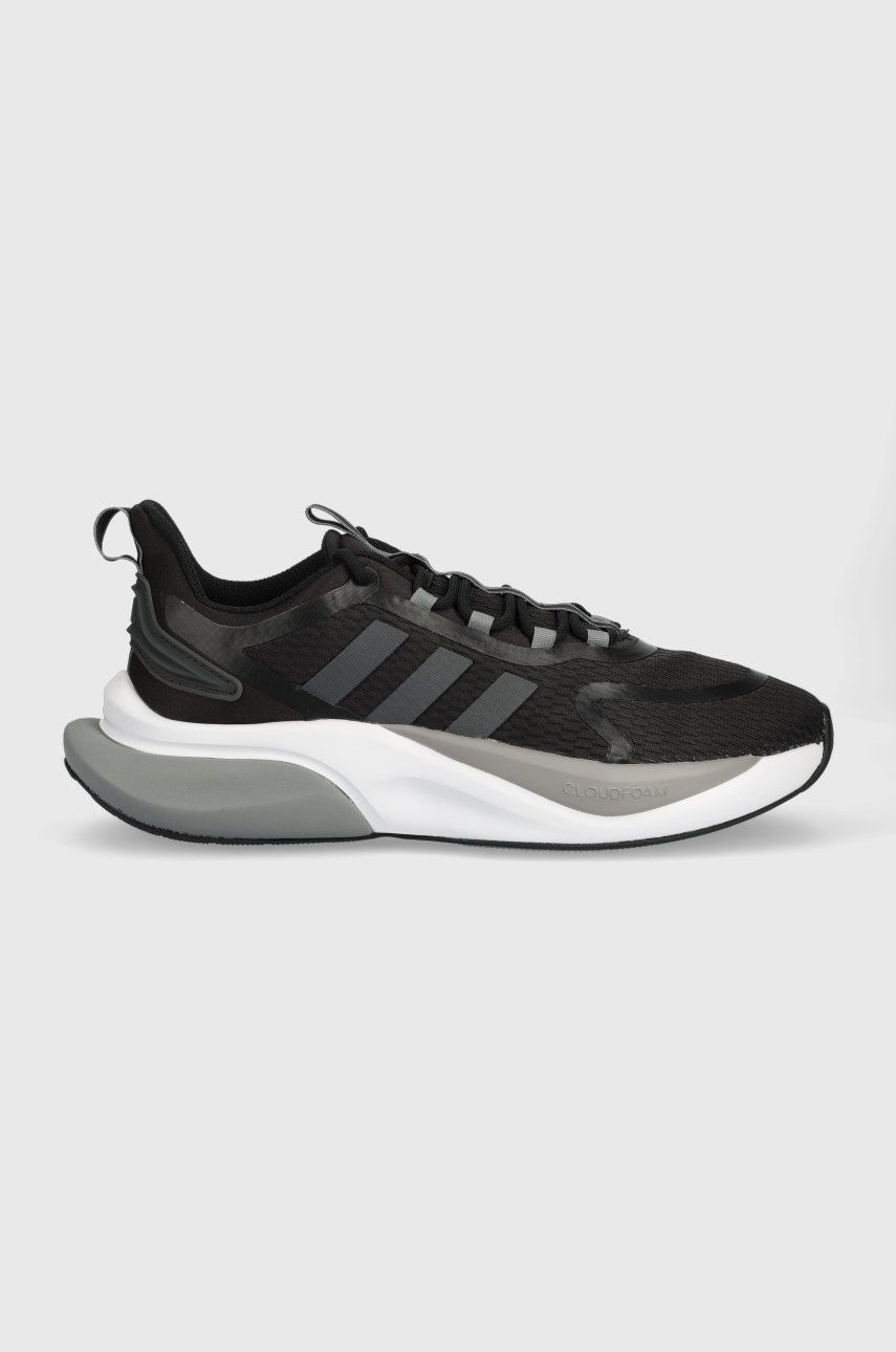 Běžecké boty adidas AlphaBounce + černá barva - černá -  Svršek: Umělá hmota