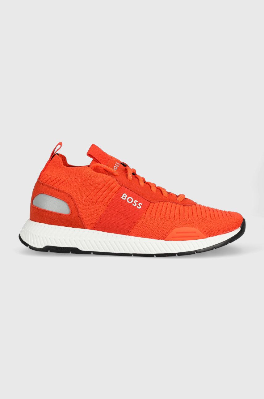 Sneakers boty BOSS Titanium červená barva, 50470596 - červená -  Svršek: Textilní materiál
