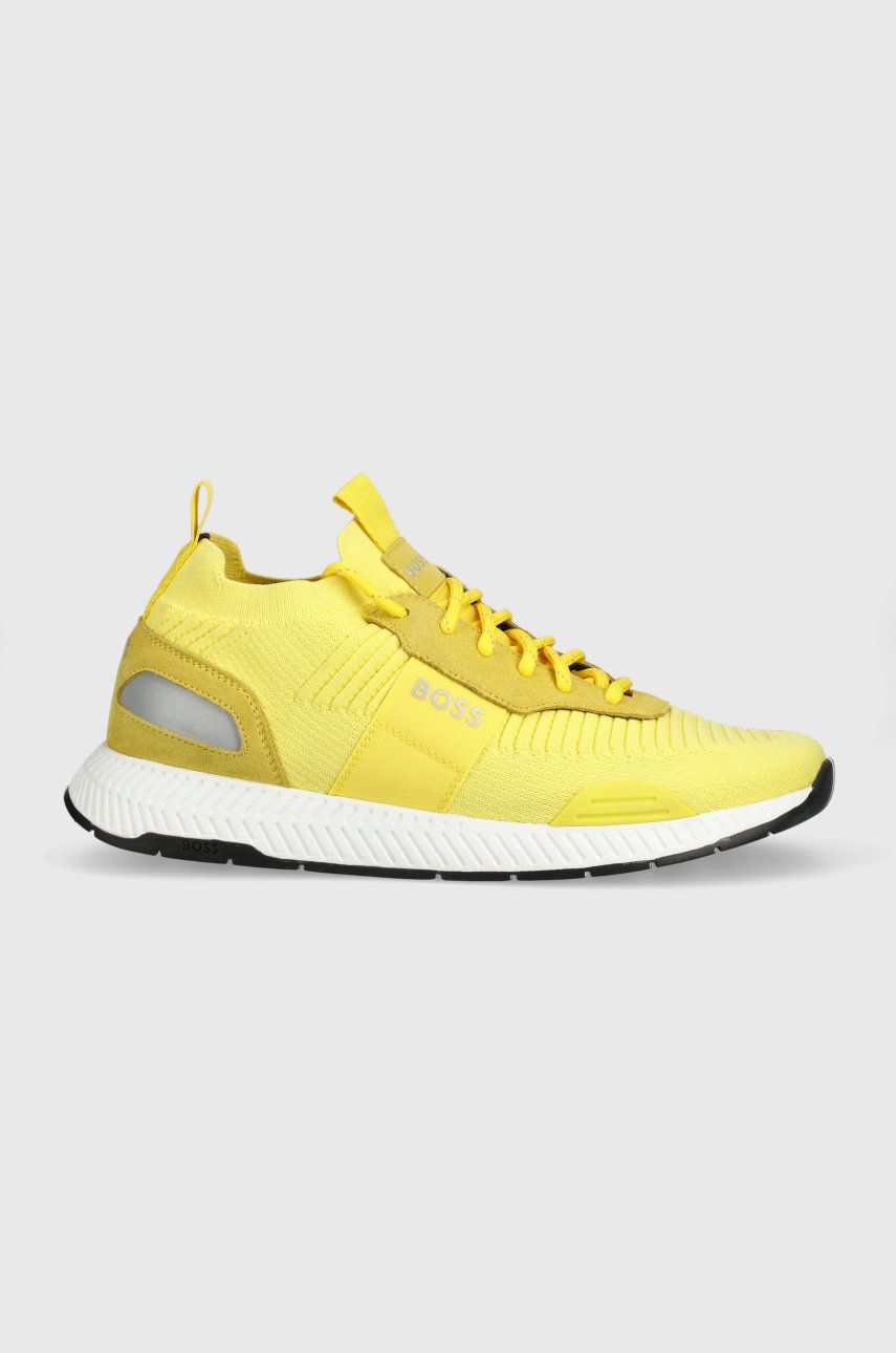 BOSS sneakers Titanium culoarea galben
