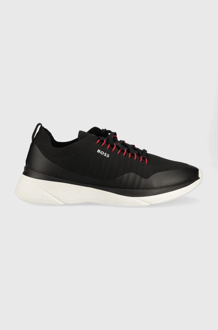 Sneakers boty BOSS Dean černá barva, 50480567 - černá -  Svršek: Umělá hmota