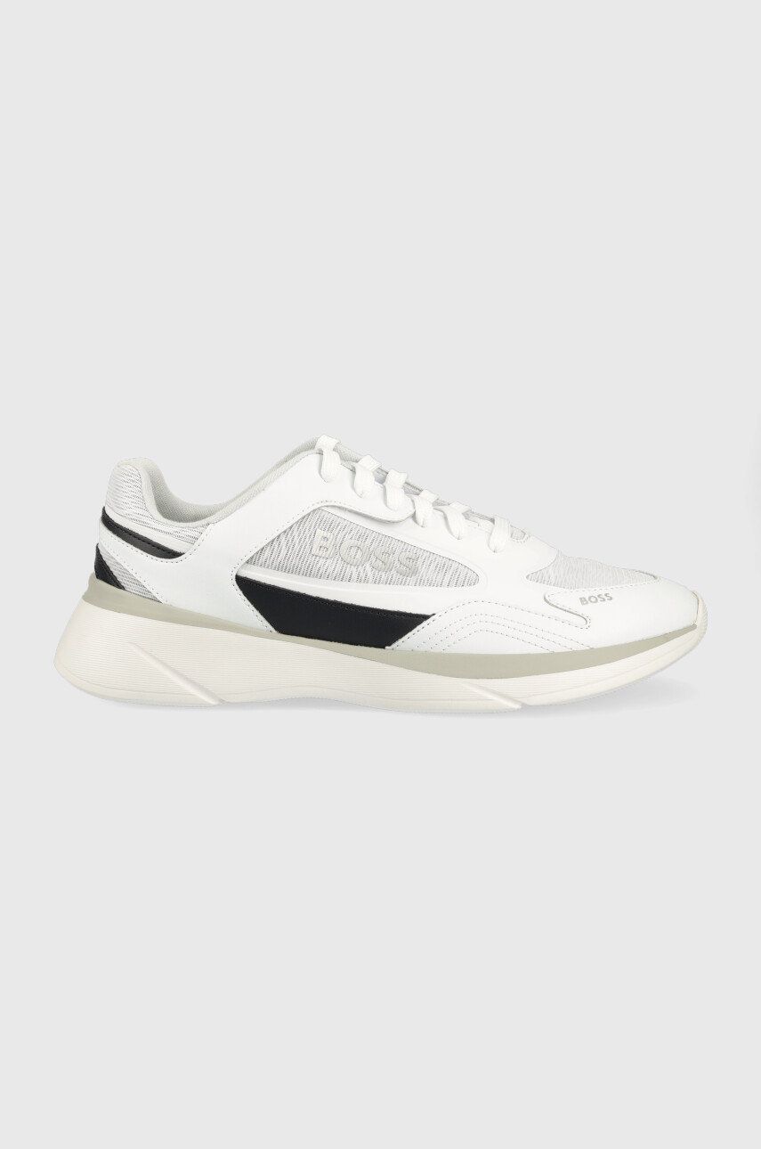 Sneakers boty BOSS Dean bílá barva, 50487577 - bílá -  Svršek: Umělá hmota