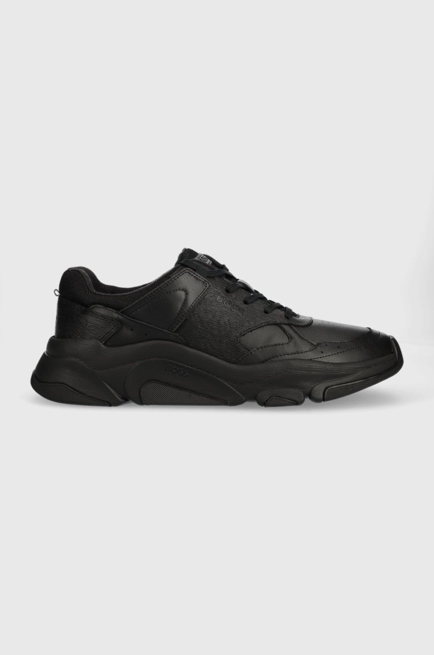 Sneakers boty BOSS Asher černá barva, 50487737 - černá -  Svršek: Umělá hmota