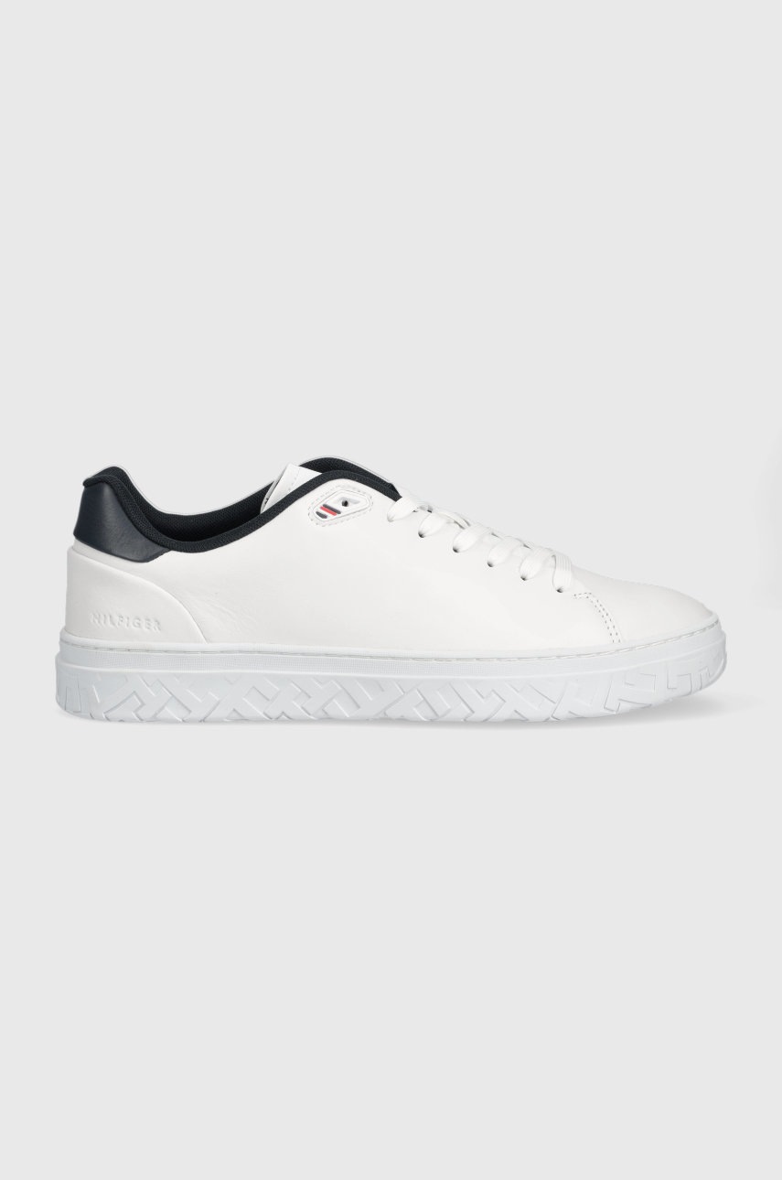 

Шкіряні кросівки Tommy Hilfiger MODERN ICONIC COURT CUP LEATHER колір білий