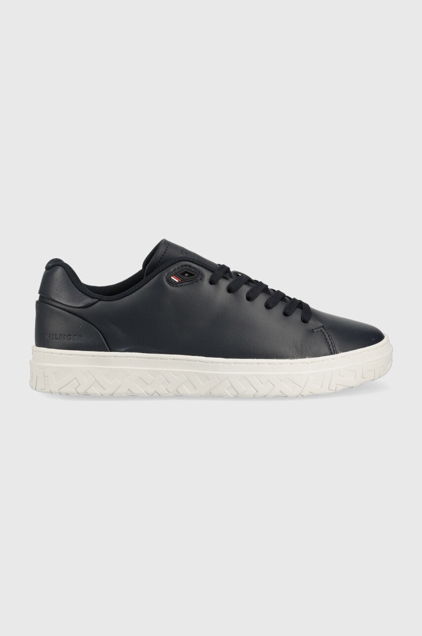 

Шкіряні кросівки Tommy Hilfiger MODERN ICONIC COURT CUP LEATHER колір синій