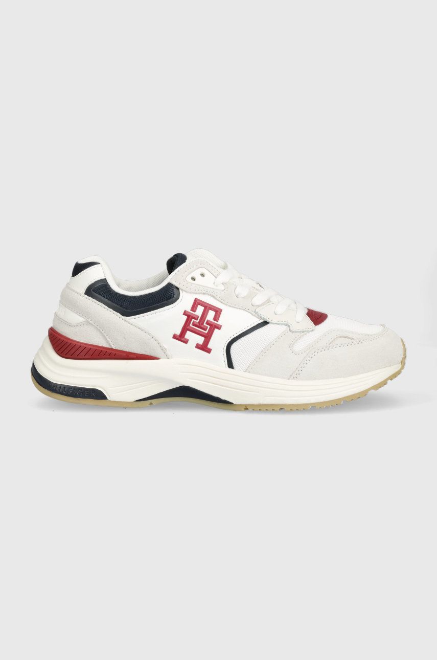 Sneakers boty Tommy Hilfiger FM0FM04360 MODERN PREP MIX RWB bílá barva - bílá -  Svršek: Umělá 