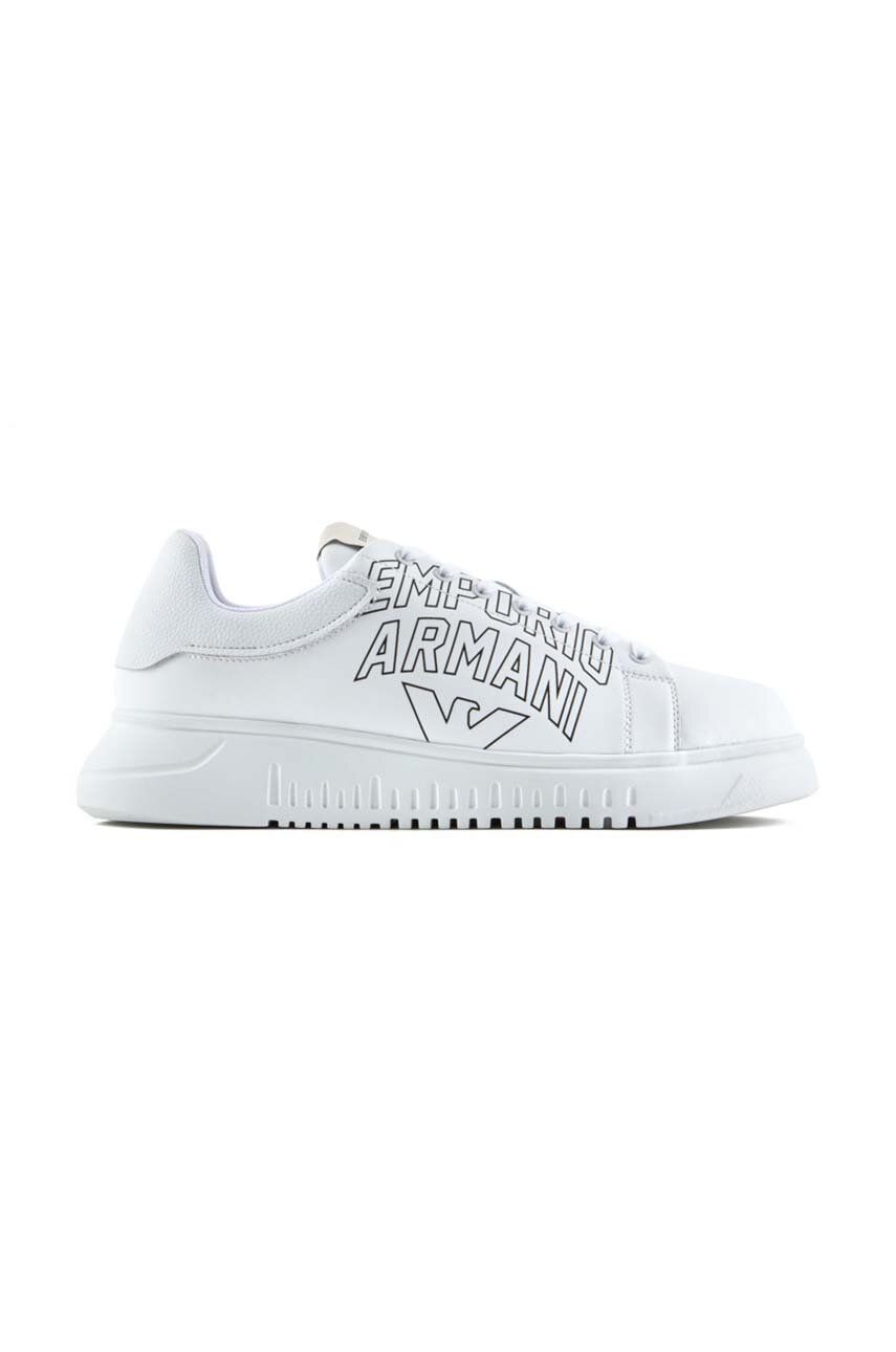 Emporio Armani sneakers din piele culoarea alb, X4X264 XN732 A222 A222 imagine noua