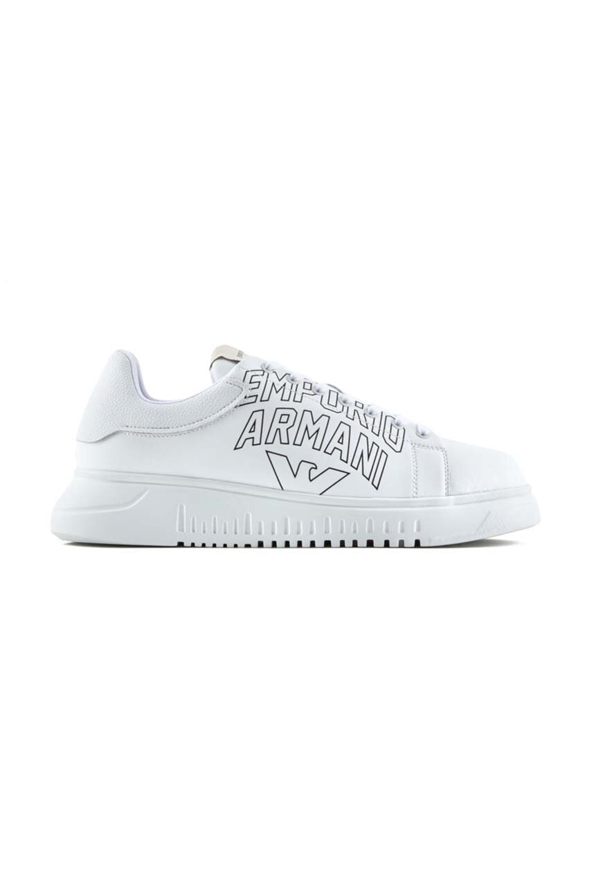 Levně Kožené sneakers boty Emporio Armani bílá barva, X4X264 XN732 A222