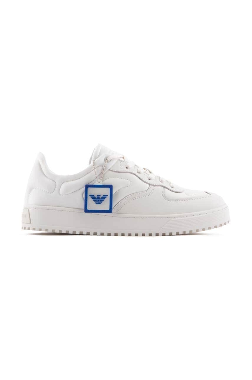 E-shop Kožené sneakers boty Emporio Armani bílá barva, X4X609 XN734 S437