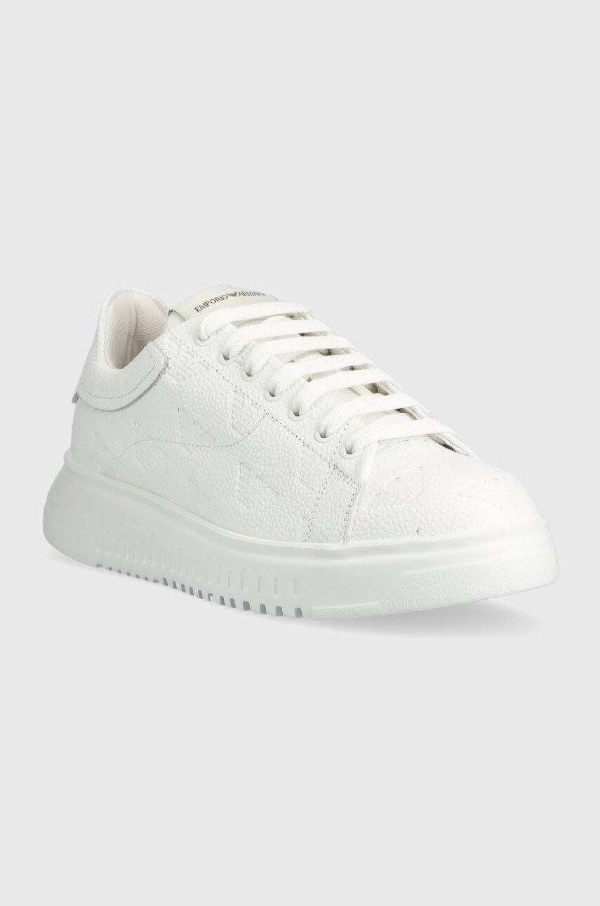 

Кожаные кроссовки Emporio Armani X4X264 XN819 A222 цвет белый X4X264 XN819 A222