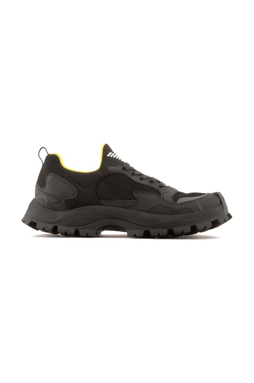 Sneakers boty Emporio Armani černá barva, X4X621 XN810 R926 - černá -  Svršek: Umělá hmota