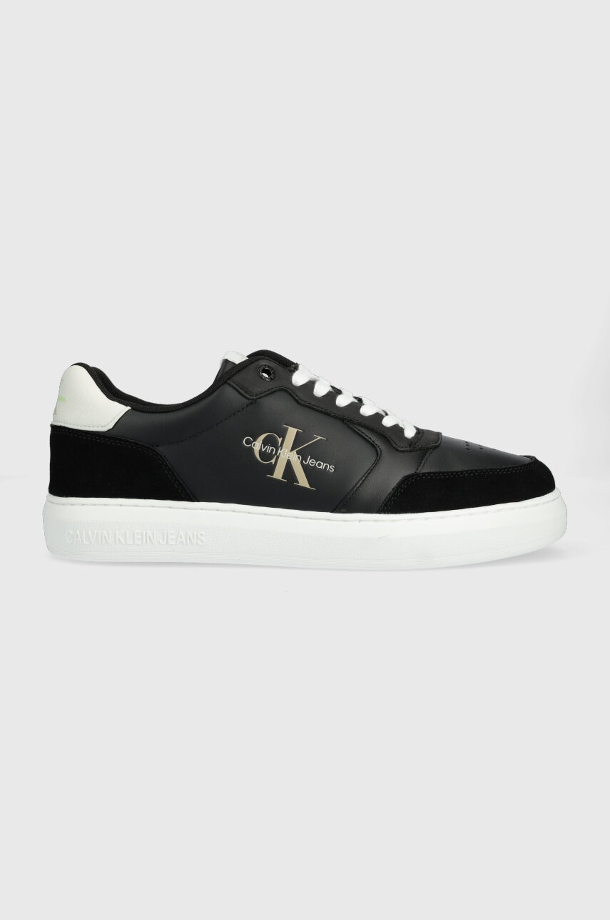 

Кожени маратонки Calvin Klein Jeans CASUAL CUPSOLE FLUO CONTRAST в черно YM0YM00605, Черен