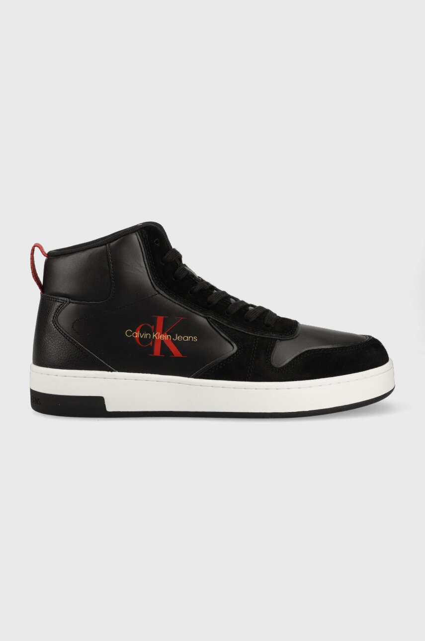 

Маратонки Calvin Klein Jeans BASKET CUPSOLE IRREG LINES в черно YM0YM00612, Черен
