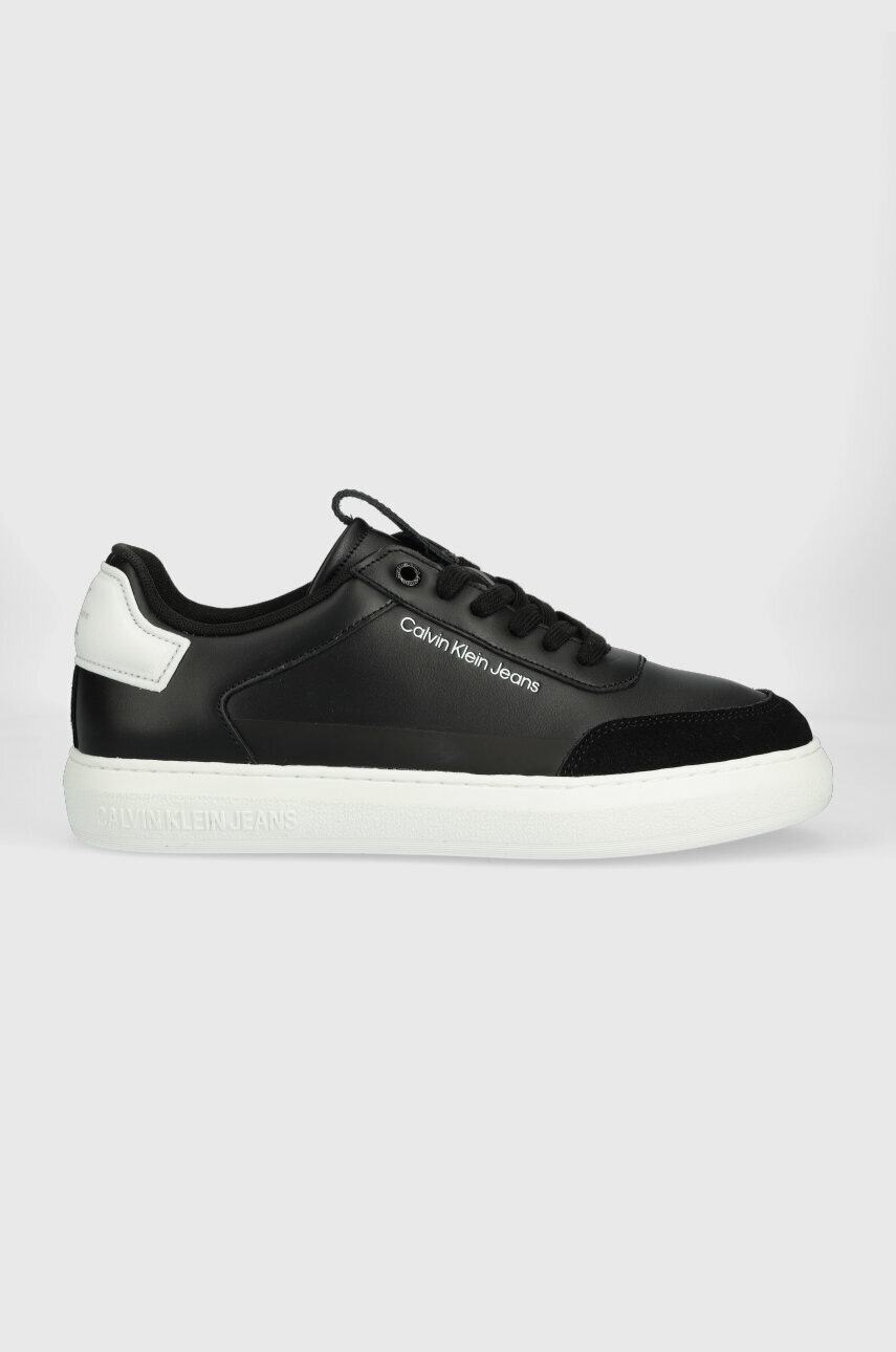 

Кожени маратонки Calvin Klein Jeans CASUAL CUPSOLE HIGH/LOW FREQ в черно, Черен