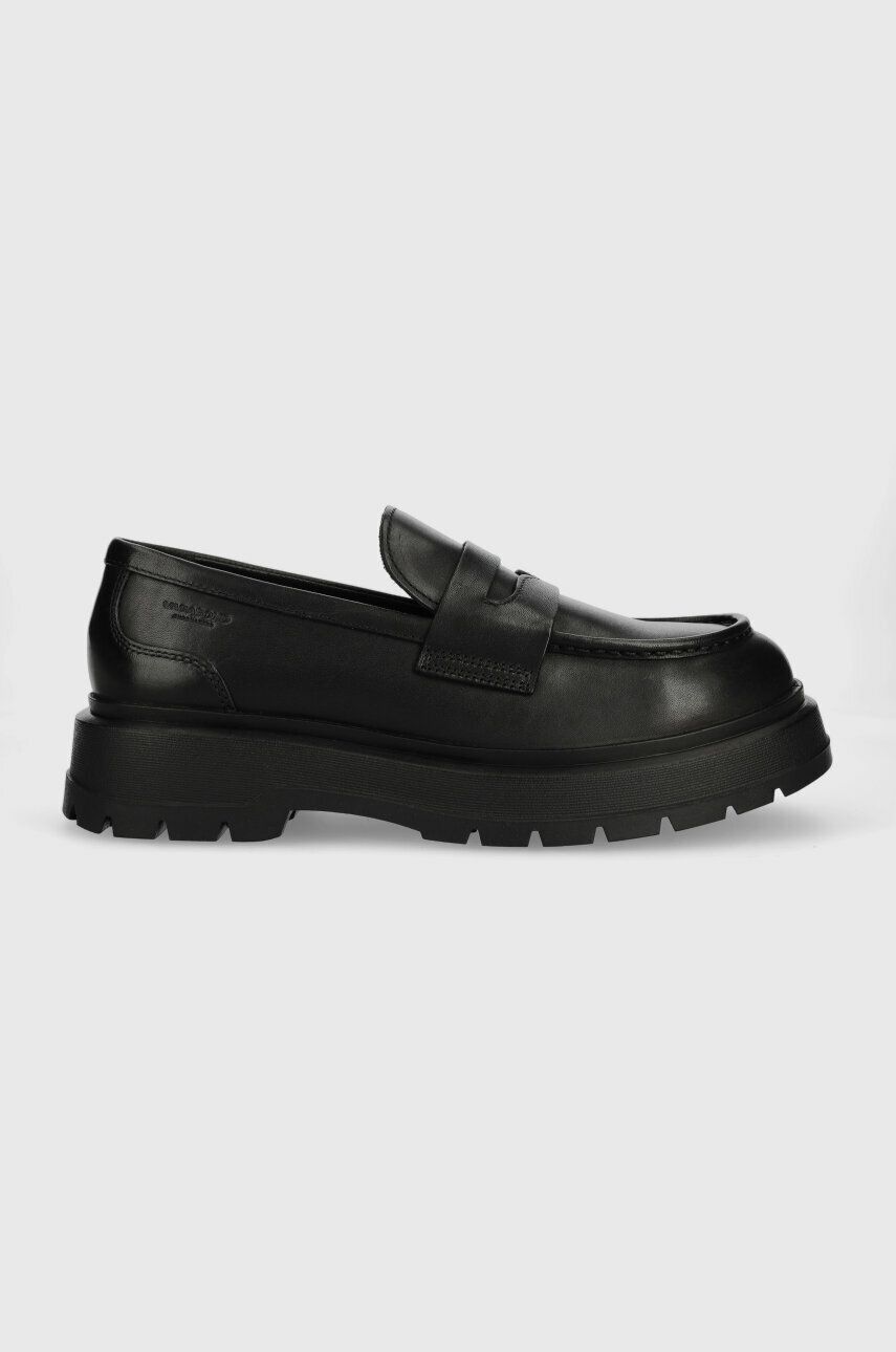 Kožené mokasíny Vagabond Shoemakers JEFF pánské, černá barva, 5574.001.20 - černá -  Svršek: Př