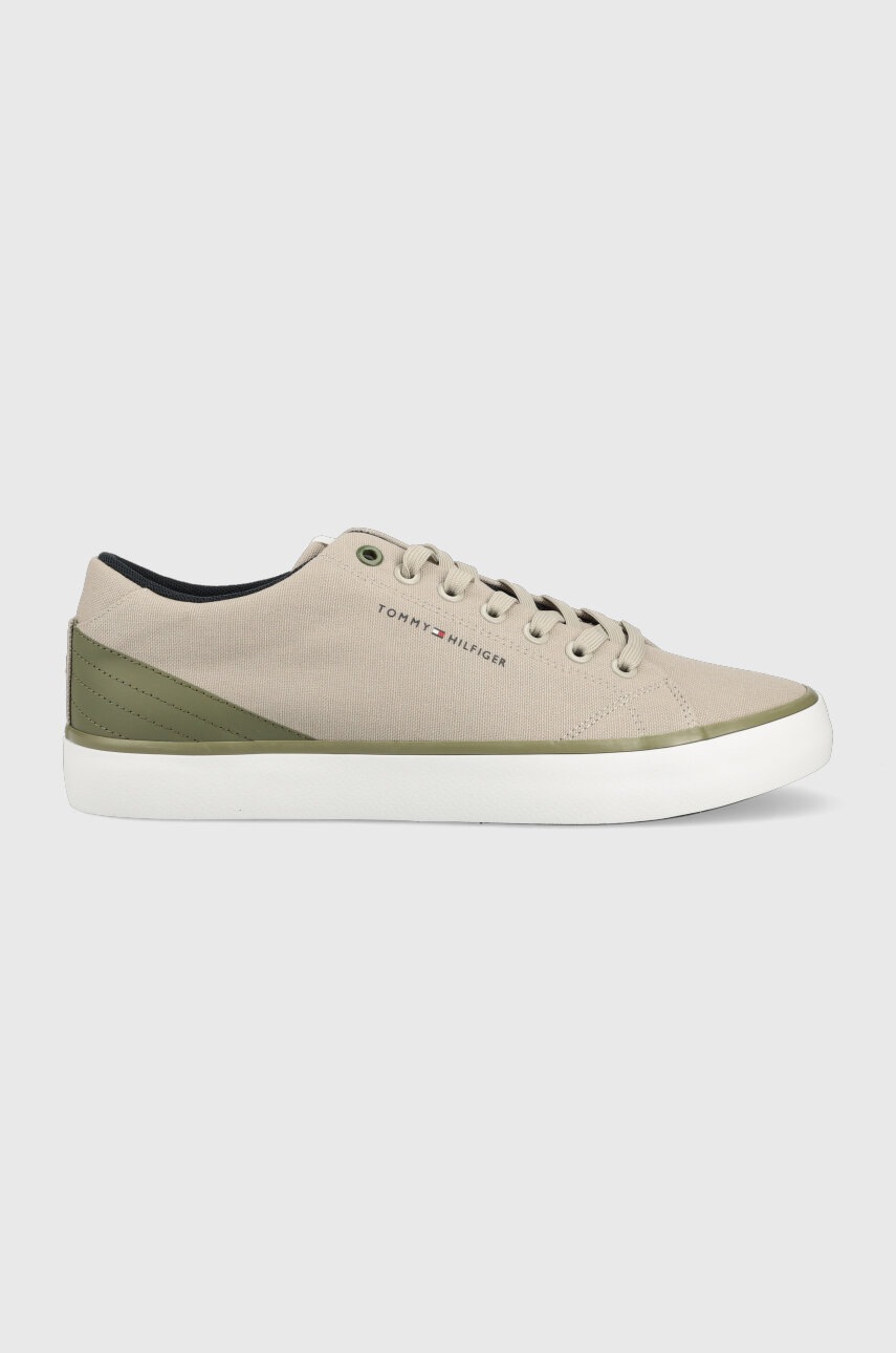 

Кросівки Tommy Hilfiger TH HI VULC CORE LOW CANVAS колір бежевий FM0FM04737