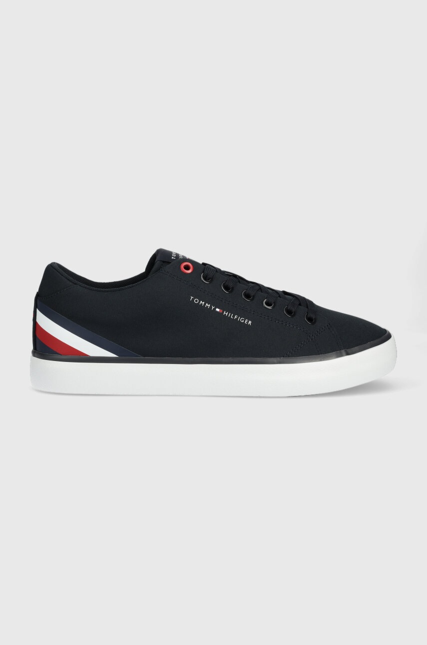 

Кеди Tommy Hilfiger TH HI VULC CORE LOW STRIPES колір синій FM0FM04735