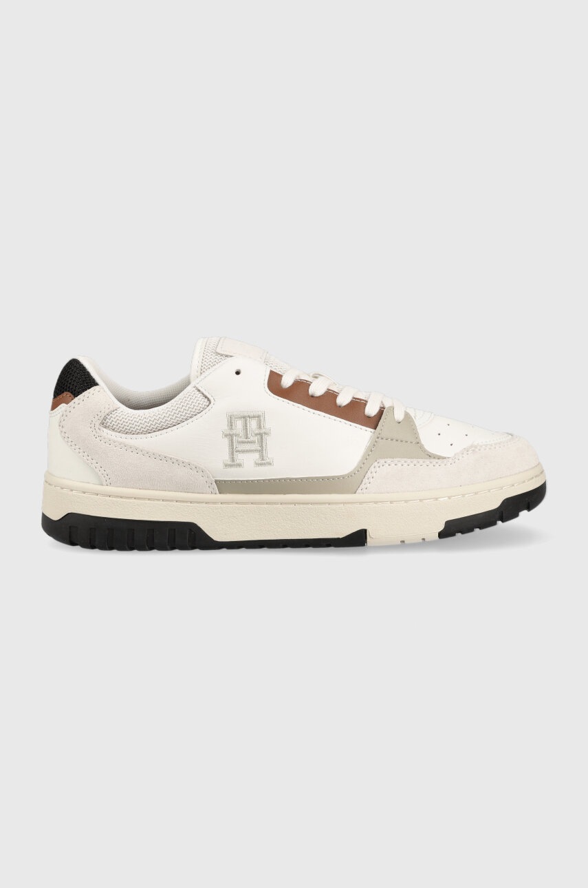 

Кроссовки Tommy Hilfiger TH BASKET STREET MIX цвет бежевый FM0FM04728