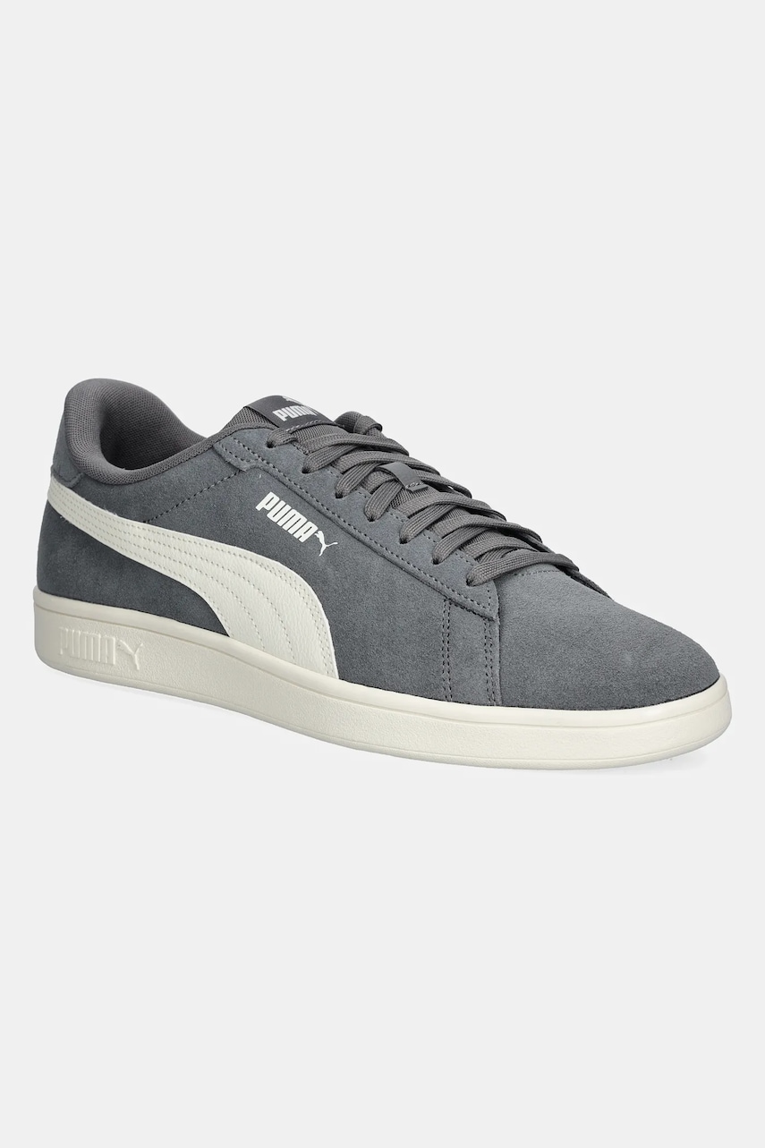 Puma sneakers din piele intoarsă PUMA Smash 3.0 culoarea gri