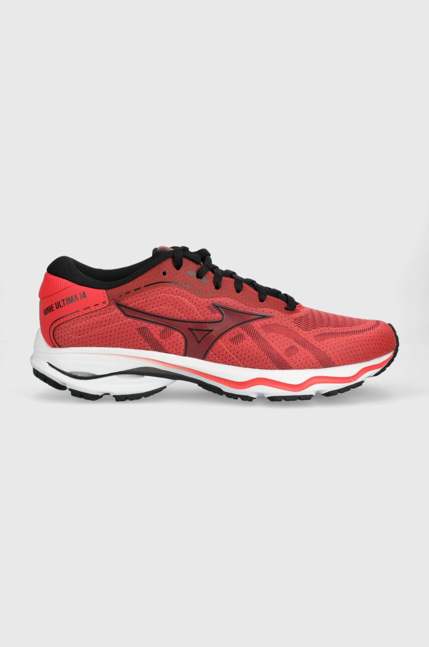 Běžecké boty Mizuno Wave Ultima 14 červená barva - červená - Svršek: Umělá hmota