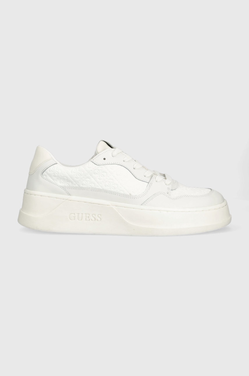 

Кожени маратонки Guess Avellino в бяло FM5CIA FAB12 WHITE, Бял