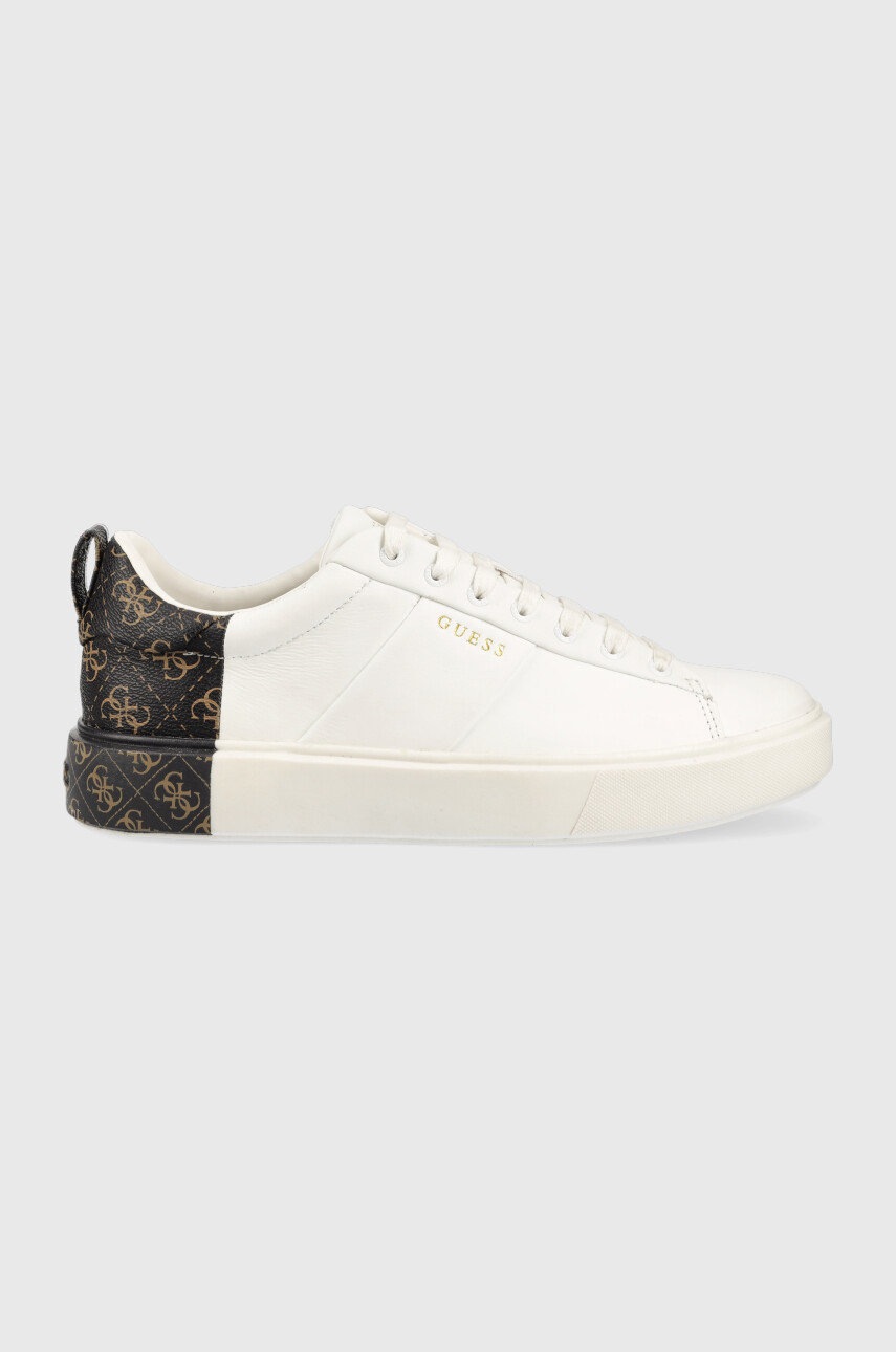 

Кожени маратонки Guess New Vice в бяло FM5NVI ELE12 WBROC, Бял