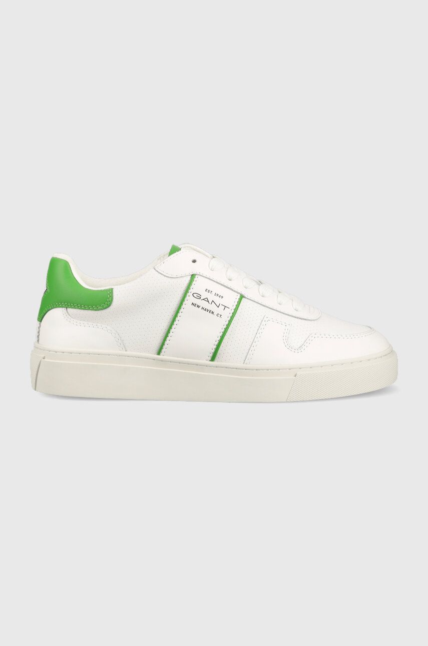 Kožené sneakers boty Gant Mc Julien bílá barva, 26631914.G247 - bílá -  Svršek: Přírodní kůže