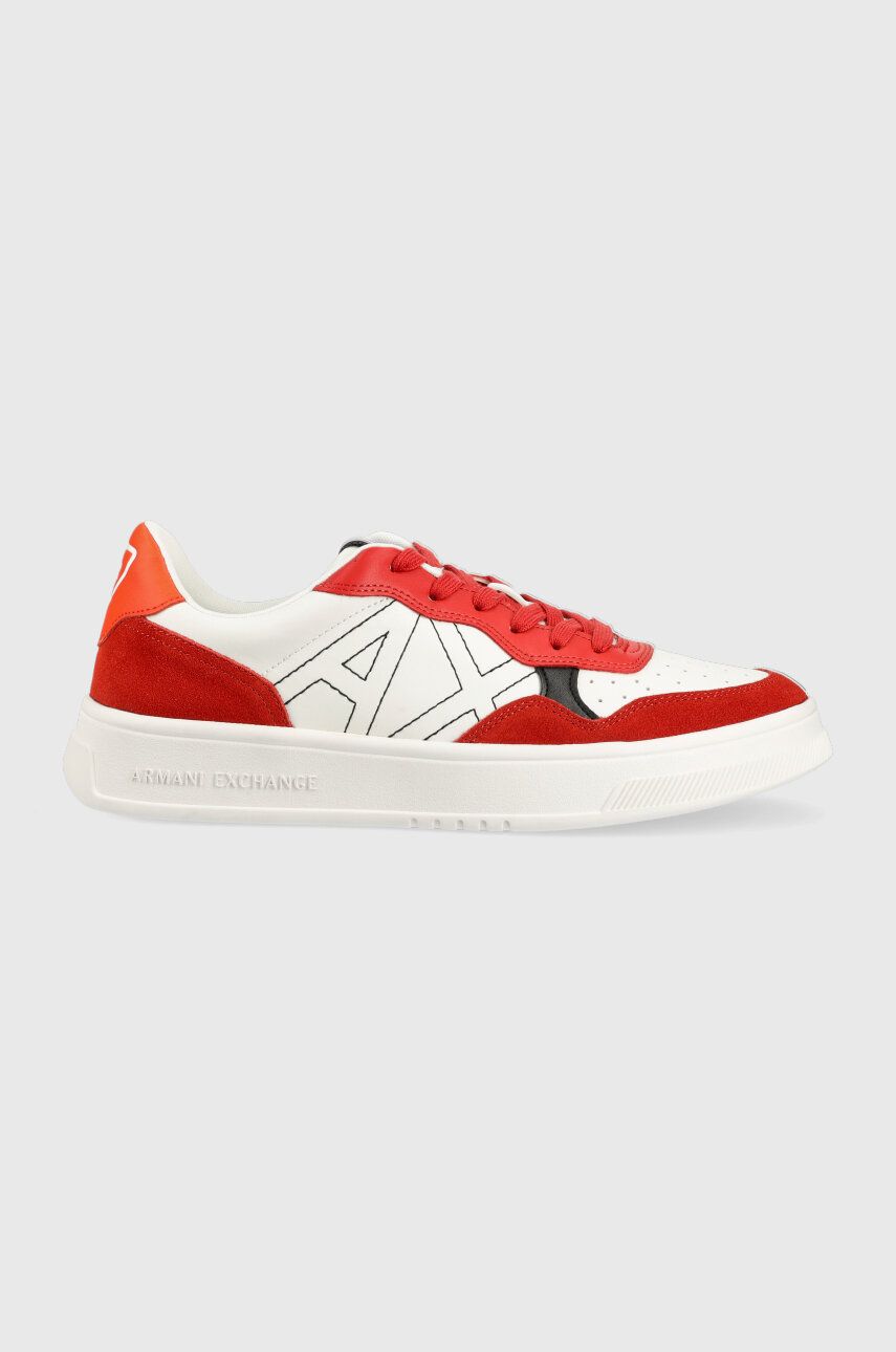 Sneakers boty Armani Exchange červená barva, XUX148.XV601. S535 - červená -  Svršek: Umělá hmota