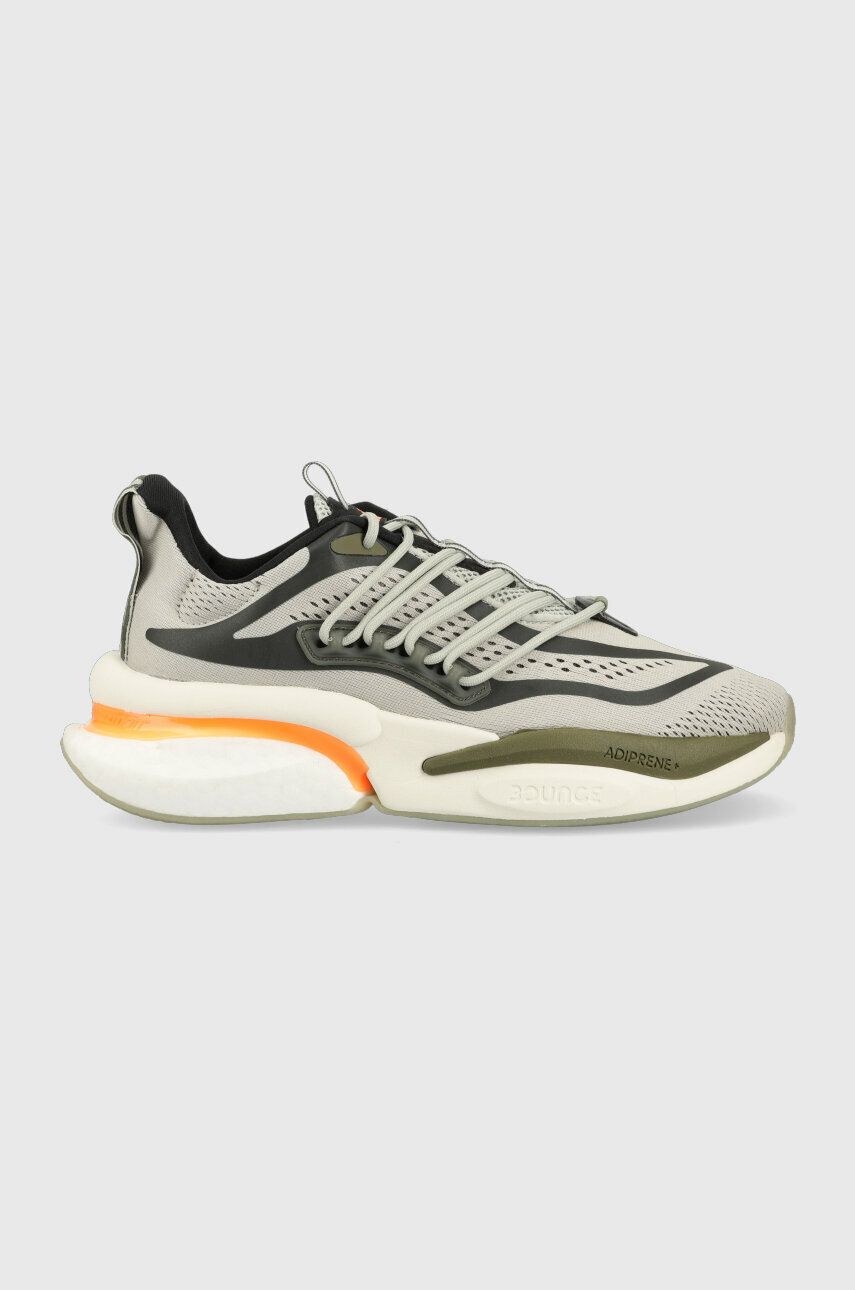Běžecké boty adidas AlphaBoost V1 šedá barva - šedá -  Svršek: Umělá hmota