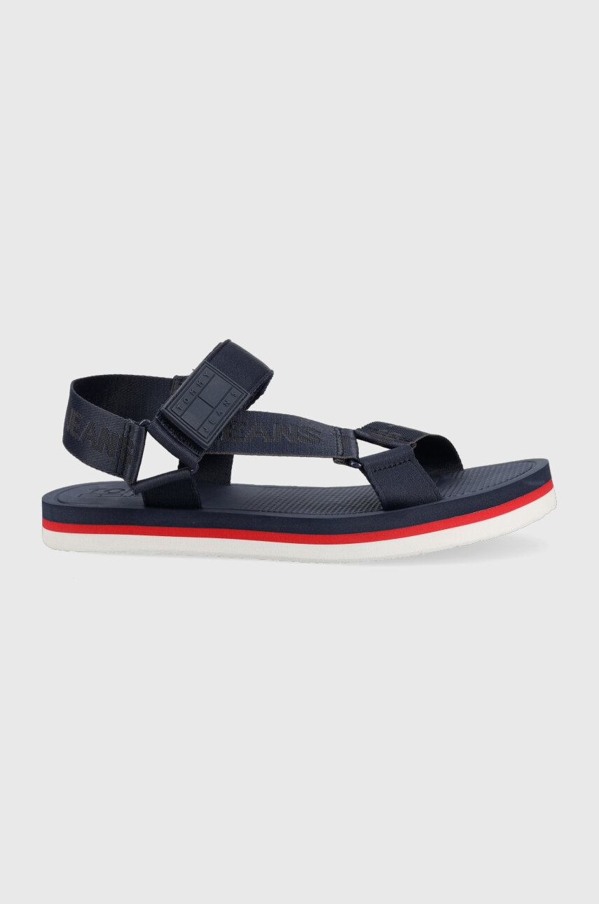 Levně Sandály Tommy Jeans MENS EVA SANDAL pánské, tmavomodrá barva, EM0EM00976