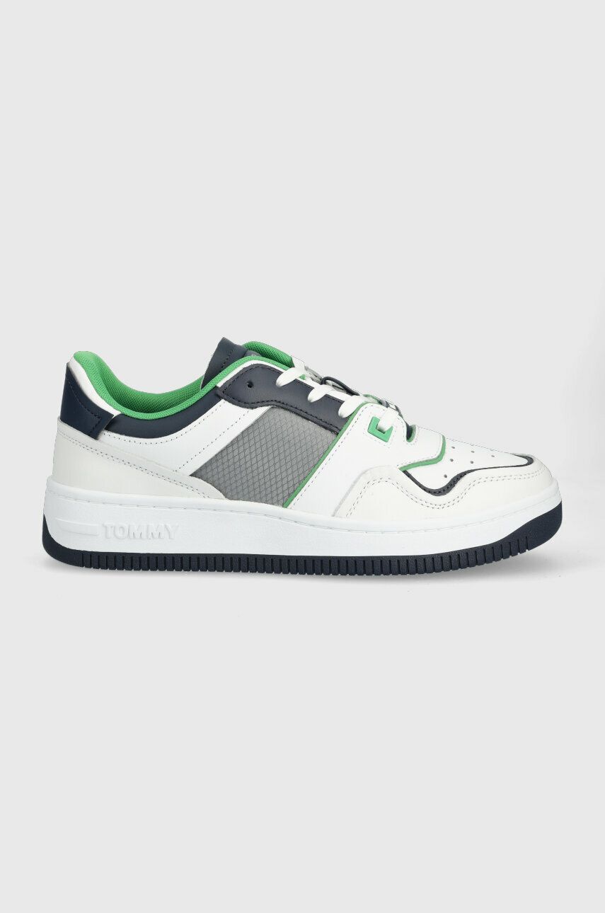 Levně Sneakers boty Tommy Jeans BASKET MESH bílá barva, EM0EM01166