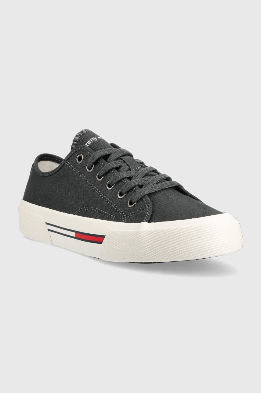 

Кеди Tommy Jeans LACE UP CANVAS COLOR чоловічі колір сірий