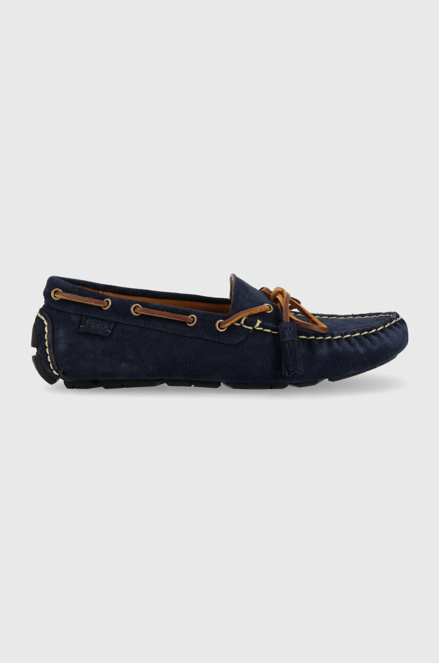 

Велурени мокасини Polo Ralph Lauren Anders в тъмносиньо 803764303004, Тъмносин